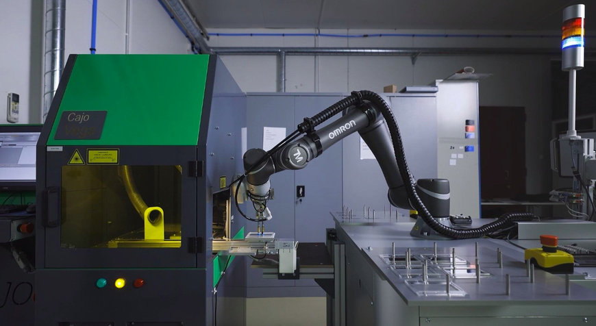 Laser Quality Marking automatizza il processo ripetitivo di asservimento macchine con una soluzione cobot OMRON